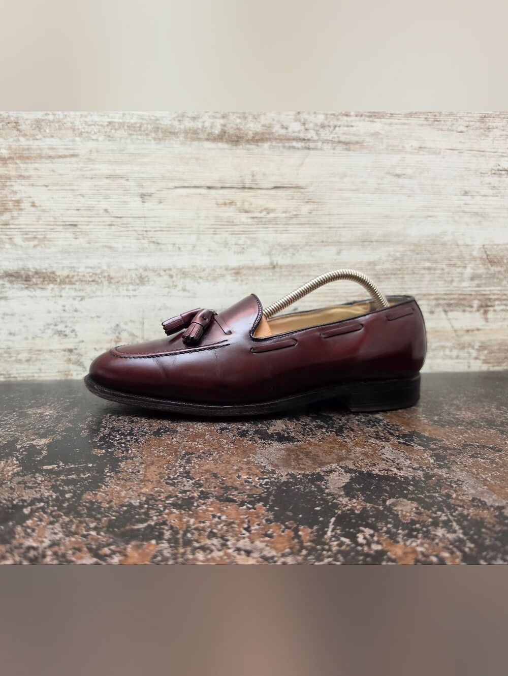 Mens Bostonian Impression Tassel Loafers Shoes Sz 9 D/B Burgundy Made in USA